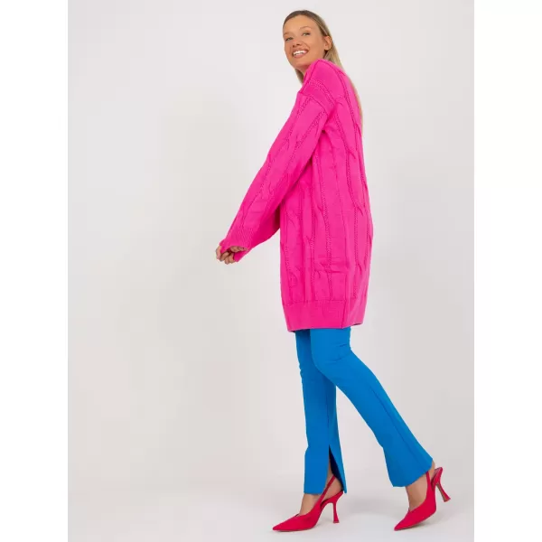  Dámský svetr RUE PARIS LC-SW-0297.35P FLUO PINK 