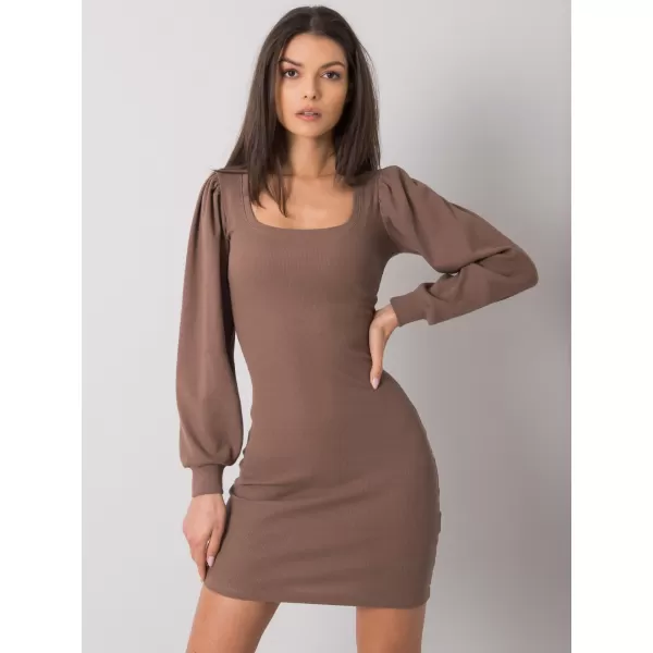  Dámské šaty RUE PARIS RV-SK-7280.34X BROWN 