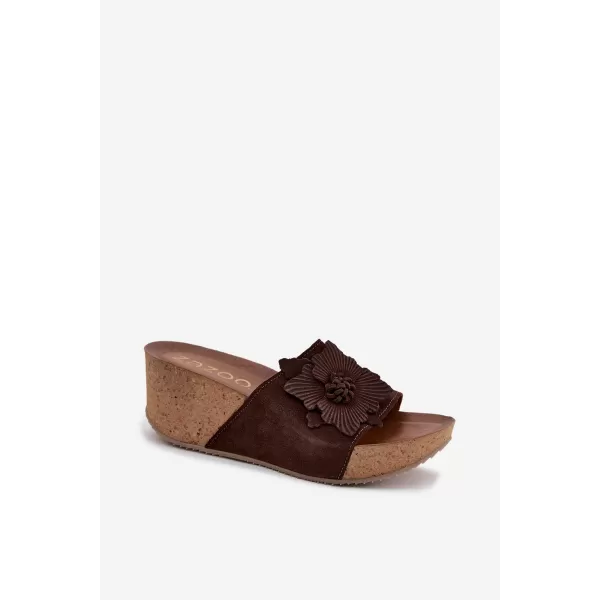  Dámské pantofle ZAZOO 40312 CHOCOLATE 