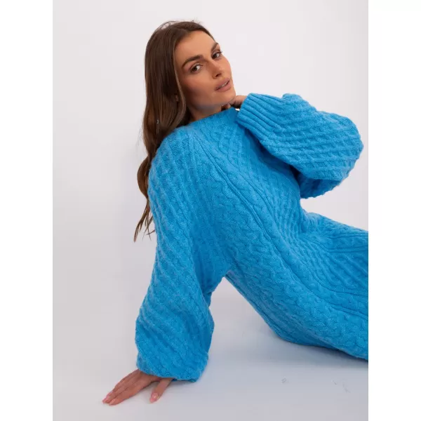  Dámský svetr WOOL FASHION ITALIA AT-SW-2367-2.64P BLUE 