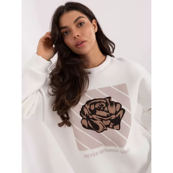  Dámská mikina ITALY MODA MI-BL-4216.15 ECRU 