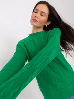 Dámský svetr WOOL FASHION ITALIA AT-SW-2340.22 GREEN
