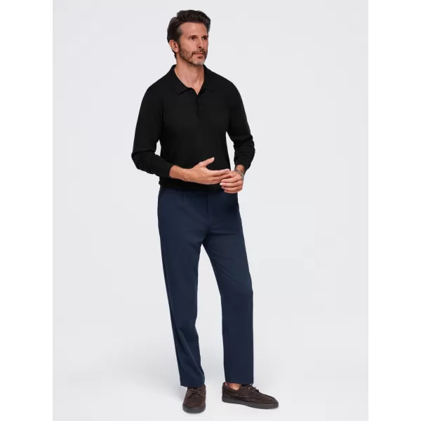  Pánská triko s límečkem OMBRE OM-POLS-0151 BLACK 