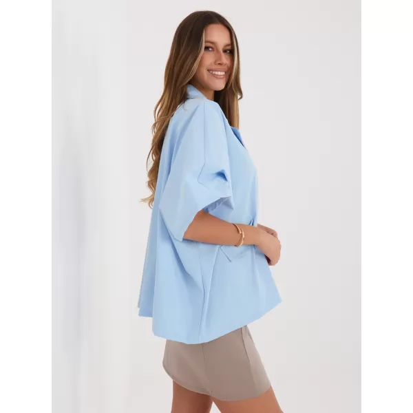  Dámská bunda RUE PARIS IT-KR-FL10153KSM.91 LIGHT BLUE 
