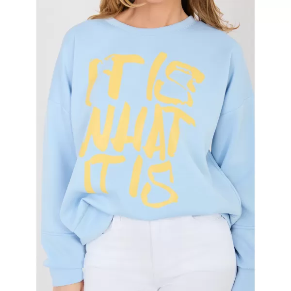 Dámská mikina RUE PARIS IT-BL-22183.45 LIGHT BLUE 