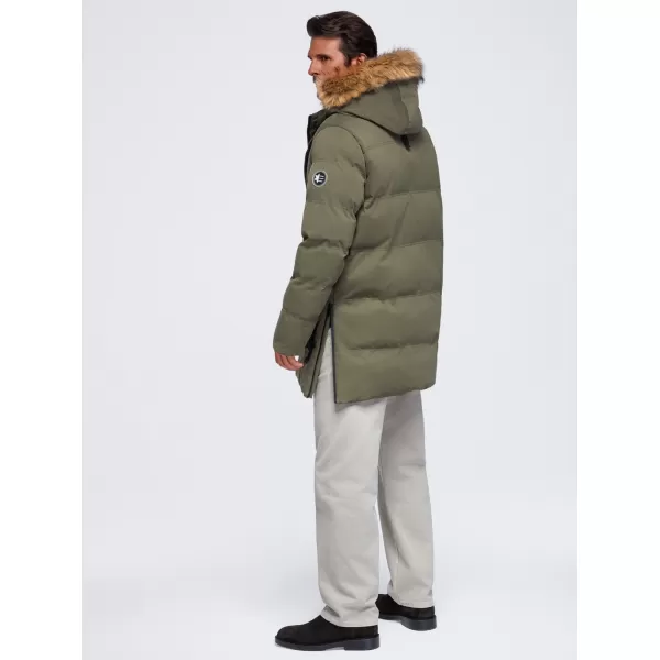  Pánská parka OMBRE OM-JALJ-0310 DARK OLIVE 