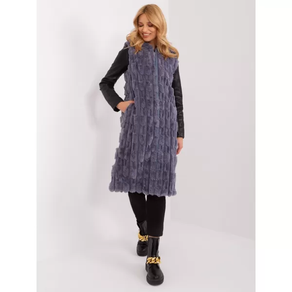  Dámská vesta WOOL FASHION ITALIA AT-KZ-2368-1.57 GRAY 