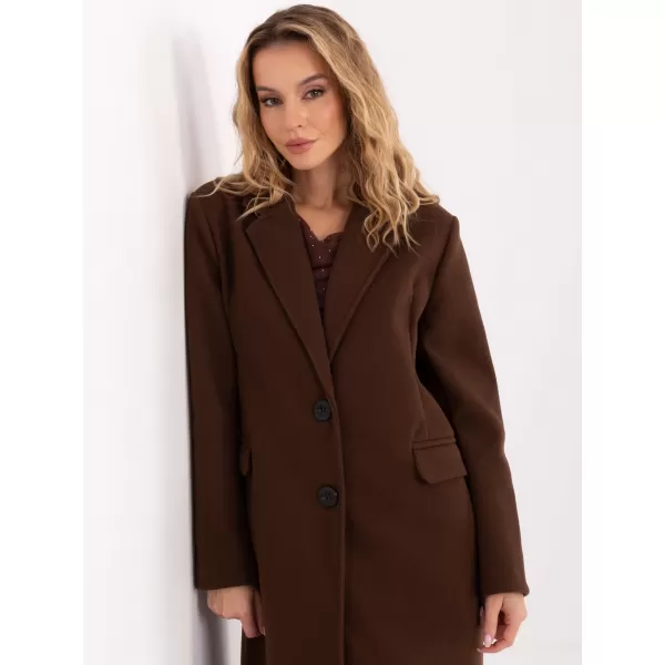  Dámský kabát FACTORY PRICE IT-PL-80320.65 DARK BROWN 