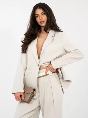 Dámská bunda RUE PARIS IT-MA-FL7703.49 LIGHT BEIGE