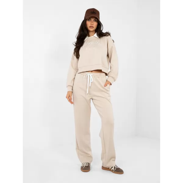 Dámská tepláková souprava ITALY MODA IT-KMPL-22212.85 LIGHT BEIGE 