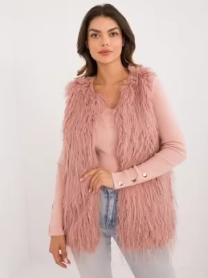 Dámská vesta WOOL FASHION ITALIA AT-KZ-2349-1.50 DARK PINK