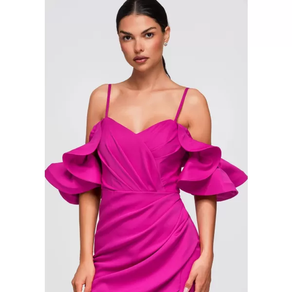  Dámské šaty LARICA LA-OM-DLR396 FUCHSIA 