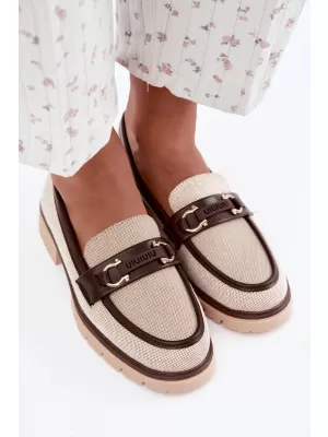 Dámské mokasíny BOTO H8-568 BEIGE-BROWN