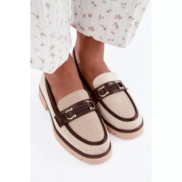  Dámské mokasíny BOTO H8-568 BEIGE-BROWN 