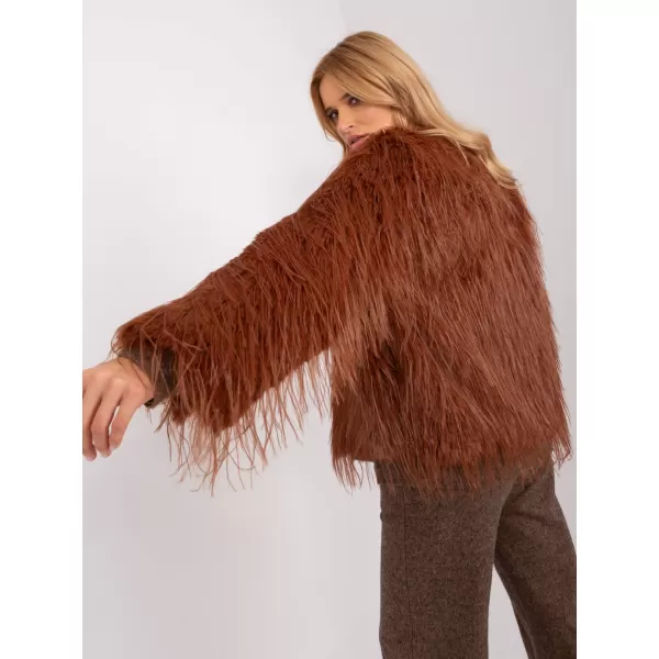  Dámská bunda WOOL FASHION ITALIA AT-KR-2359.96P DARK ORANGE 