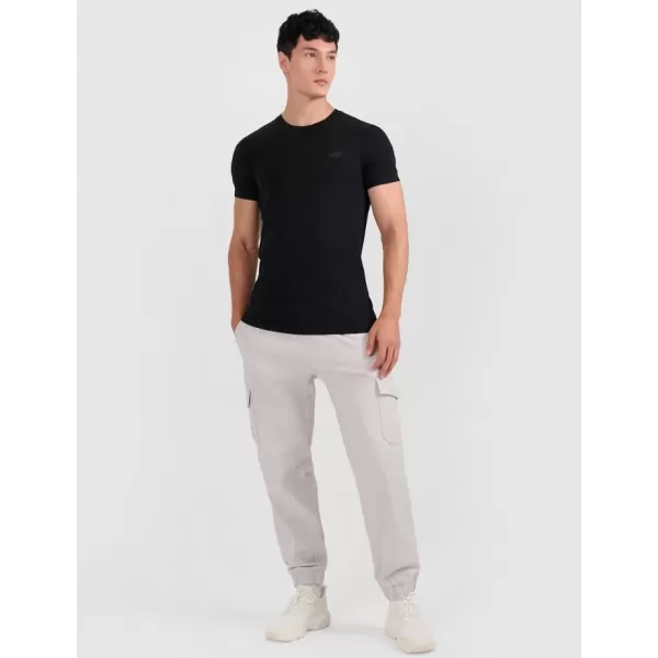  Pánské triko 4F 4FRMM00TTSHM3248 DEEP BLACK 