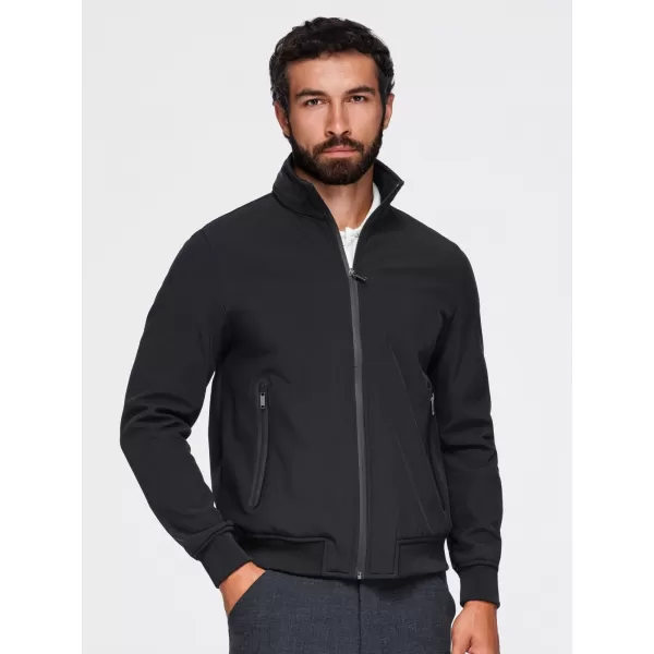  Pánská bunda s kapucí OMBRE OM-JANP-0233 BLACK 
