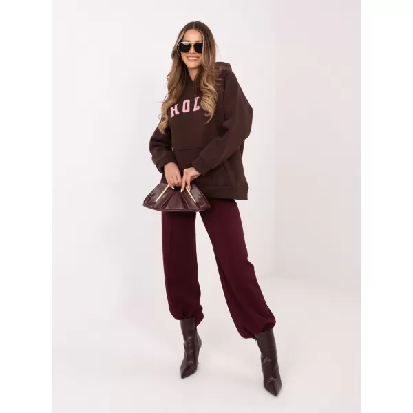  Dámská mikina RUE PARIS RV-BL-A1082.24 DARK BROWN 