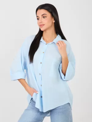 Dámská košile FACTORY PRICE IT-KS-6704.25 LIGHT BLUE