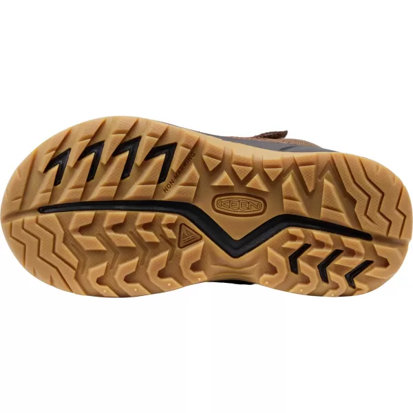  Dětské kotníkové boty KEEN HIGHTRAIL MID WP CHILDREN DARK EARTH/GARNET 