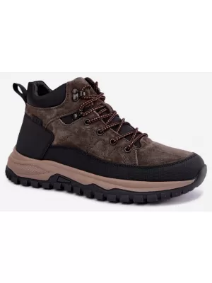 Pánské zimní boty BIG STAR UU174248 DARK BROWN