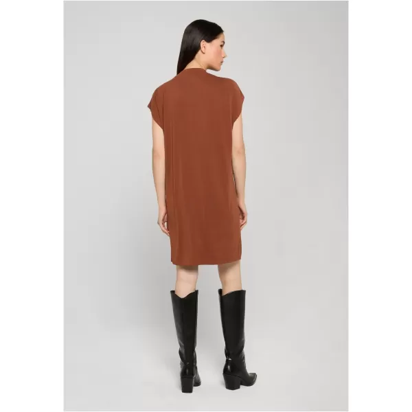  Dámské šaty URBAN CLASSICS TB2598 CINNAMON BROWN 