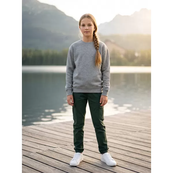  Dětská mikina MALFINI CREW 427 TMAVĚ ŠEDÝ MELÍR 