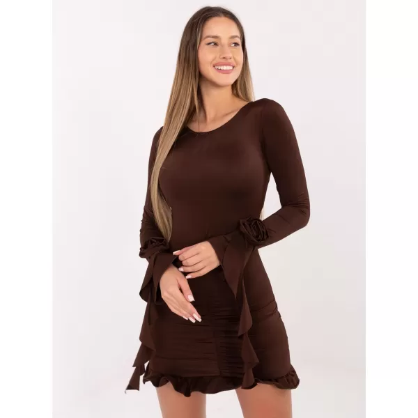  Dámské šaty ITALY MODA MI-SK-A1565.80 BROWN 