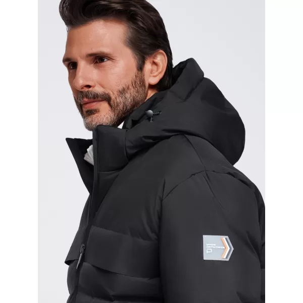  Pánská zimní prošívaná bunda OMBRE OM-JAHP-0305 BLACK 