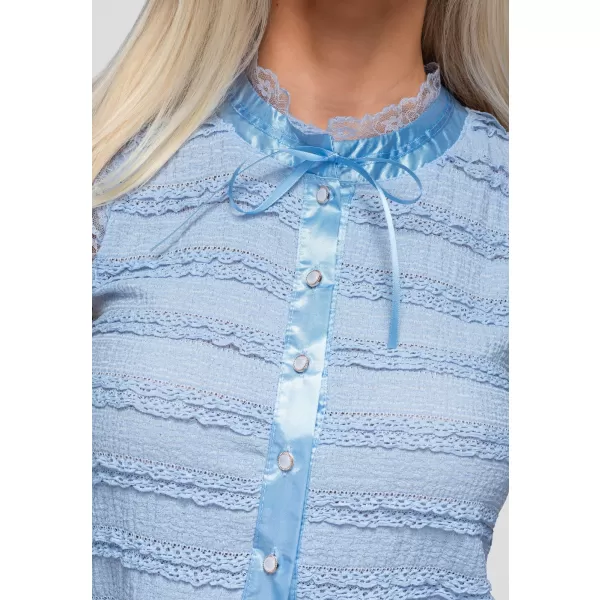  Dámská blůza OMBRE OW-TS-E0066 BLUE 