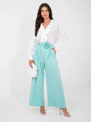 Dámské kalhoty RUE PARIS IT-SP-FL8569-1.06 MINT