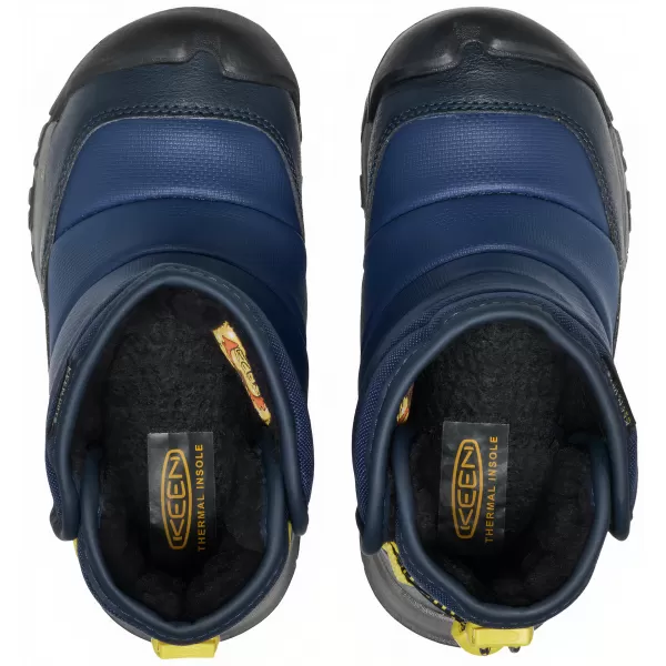  Dětské zimní boty KEEN PUFFRIDER WP CHILDREN NAVAL ACADEMY/MANGO MINT 