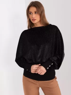 Dámská halenka RUE PARIS RV-BZ-7348.11 NOIRE
