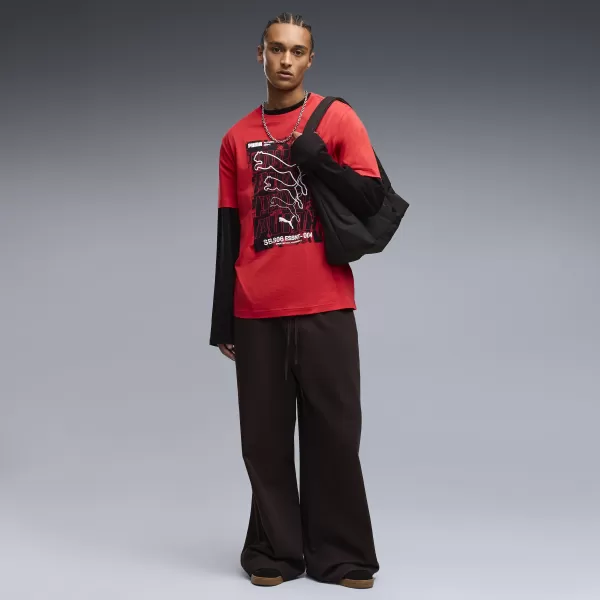  Pánské triko PUMA GRAPHICS BOX TEE 69436611 FOR ALL TIME RED 