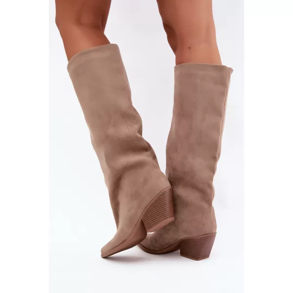 Dámské kozačky BOTO 2579A-1 KHAKI 