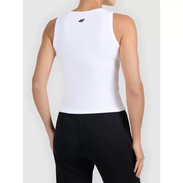  Dámské tílko 4F 4FWMM00TSLEF299 WHITE 