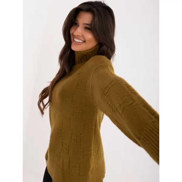  Dámský svetr WOOL FASHION ITALIA AT-SW-2342-1.35 OLIVE 