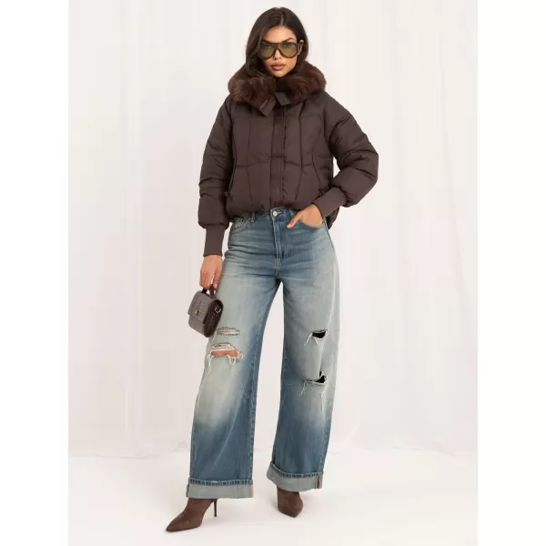  Dámská bunda FACTORY PRICE MBM-KR-2601.96P BROWN 
