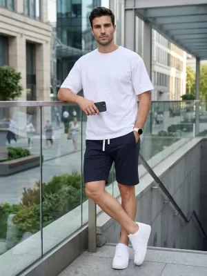 Pánské kraťasy DSTREET TMAVĚ MODRÁ