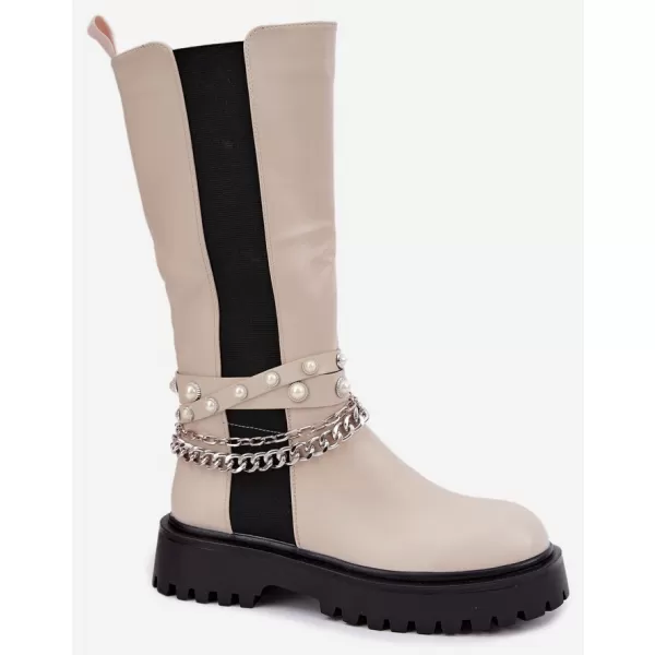  Dámské kozačky BOTO C-187 BEIGE 