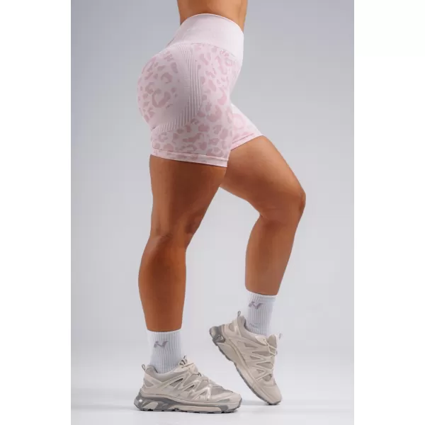  Kompresní push-up šortky s leopardím vzorem NEBBIA PRIMAL 856 PINK LEOPARD 