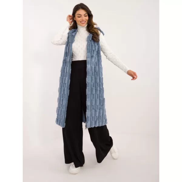  Dámská vesta WOOL FASHION ITALIA AT-KZ-2368-1.06 BLUE 