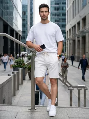 Pánské kraťasy DSTREET BÍLÁ
