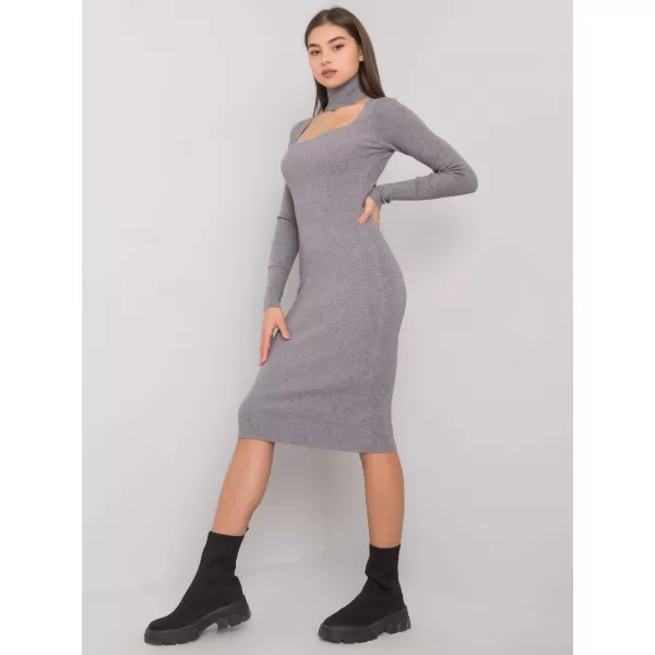  Dámské šaty OCH BELLA TW-SK-BI-ZS5178.84 DARK GREY 