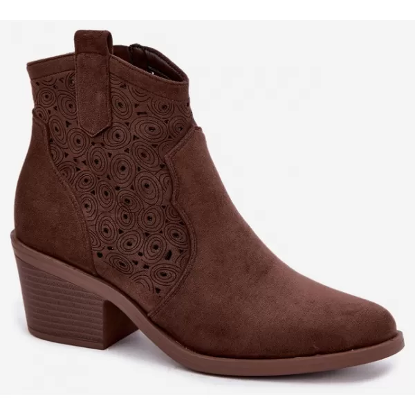  Dámské boty S.BARSKI HY62-8147 BROWN 