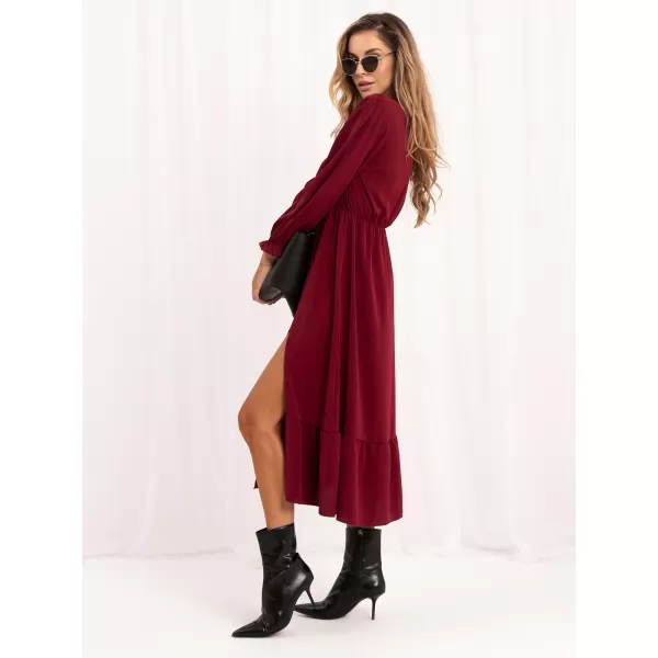 Dámské šaty ITALY MODA MI-SK-1061-2.02 BURGUNDY 