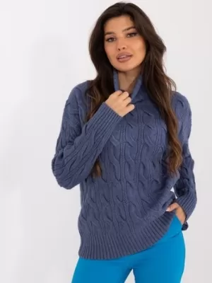 Dámský svetr WOOL FASHION ITALIA AT-SW-23445.00 DARK BLUE