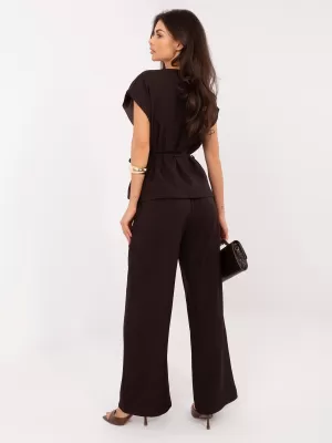 Dámský komplet RUE PARIS IT-KMPL-21029.96 DARK BROWN