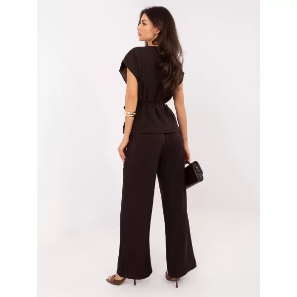  Dámský komplet RUE PARIS IT-KMPL-21029.96 DARK BROWN 