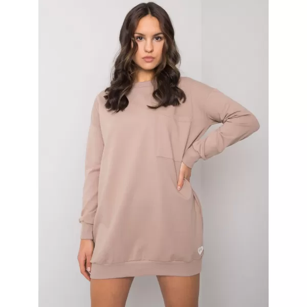  Dámské šaty RUE PARIS RV-SK-7332.65 DARK BEIGE 